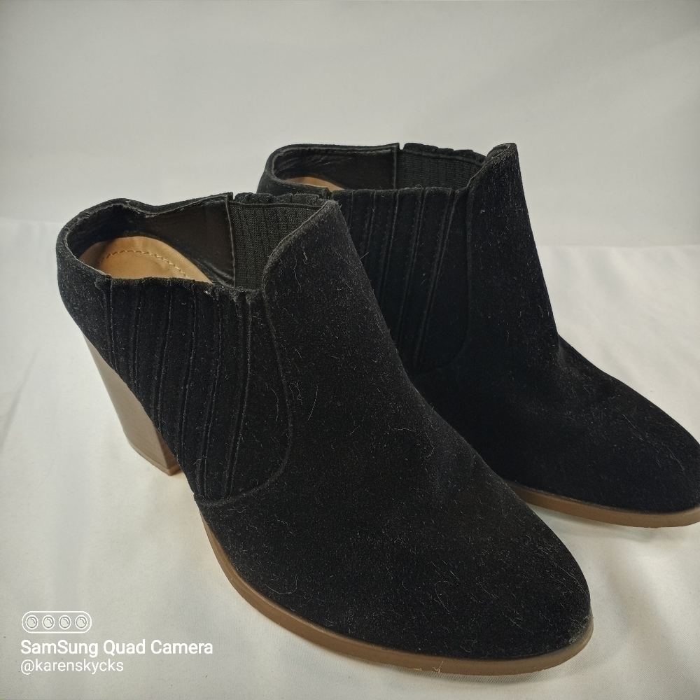 YOKI Black Fabric Ankle Boots Women's Size 7.5 - Picture 2 of 8